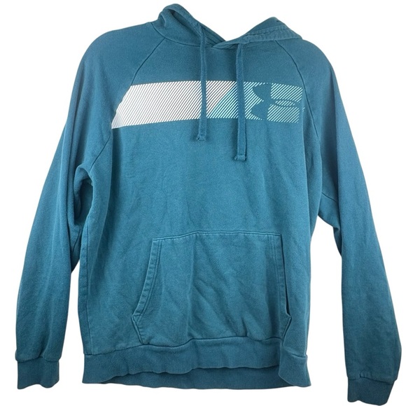 Under Armour Tops - Under Armour Women’s Loose Fit Teal Blue Hoodie Raglan Sleeves Sz Medium